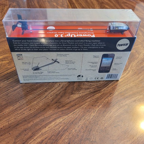 POWERUP 3.0 AIRPLANE - Smartphone Controlled Rechargeable Paper Airplane - Picture 6 of 10